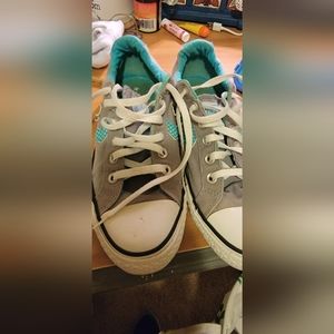 6 1/2 converse all stars blue, gray ,white